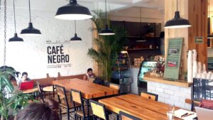 Interior of Cafe Negro coffee shop